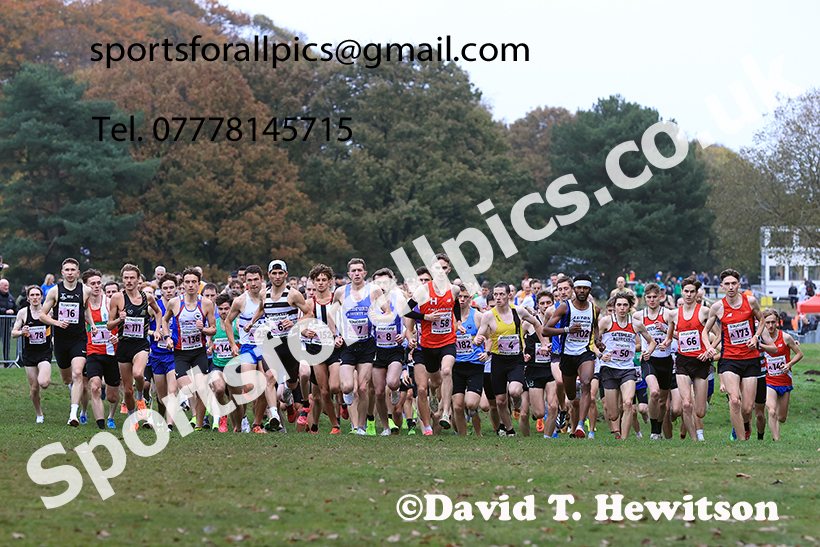 Senior Mens 2024 National Cross Country Relays, Berry Hill Park, Mansfield.   Photo: David T. Hewitson/Sports for All Pics